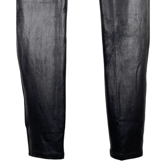 SPANX Faux Leather Leggings Black Large Casual Dressy Ankle Length - Picture 12 of 15